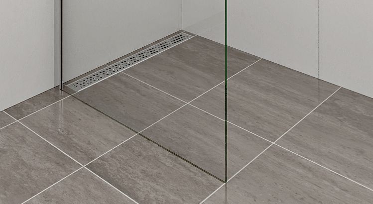 Clean resealed tiled shower base